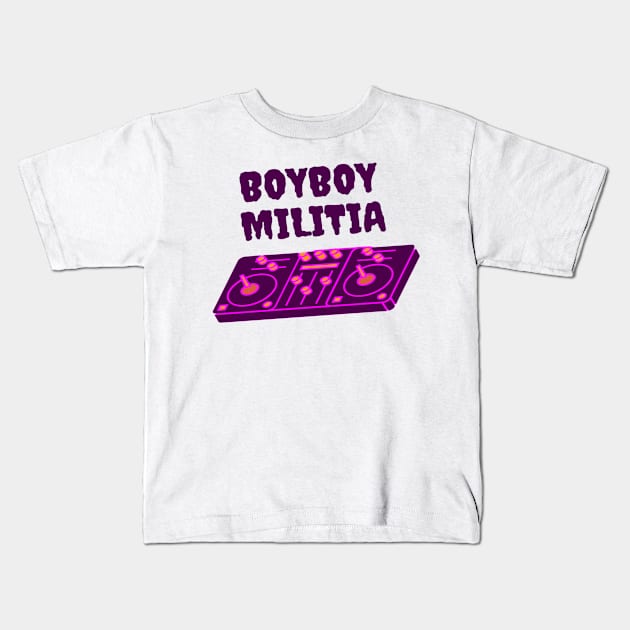 Boyboy Militia vinyl collection (purple) Kids T-Shirt by BoyboyMilitia 